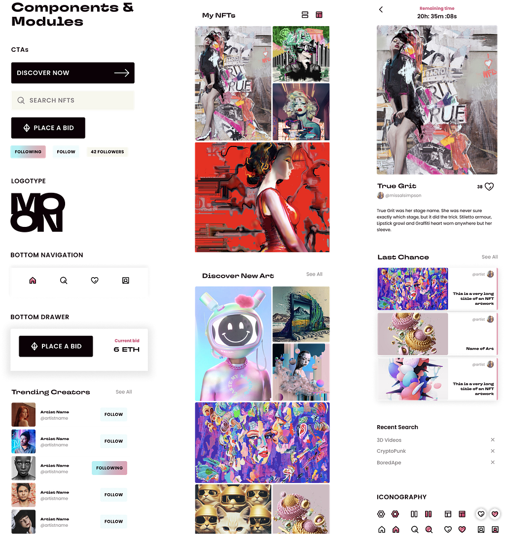 MOON NFT marketplace by Lina McCann on Dribbble