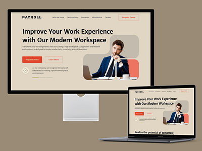 Payroll-Tech Company Landing Page design ui uiux