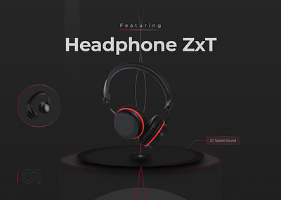 HeadZone 3d branding dark design product product description ui ui design user interface ux web design