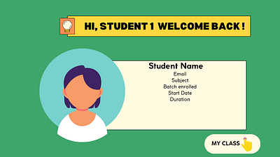 Student Online Class branding graphic design ui