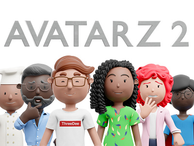 3D avatars 2 3d 3d avatar 3d kit 3d pack avatar blender cinema4d cute design diverse fun graphic design human illustration illustrations kit library memoji person resources