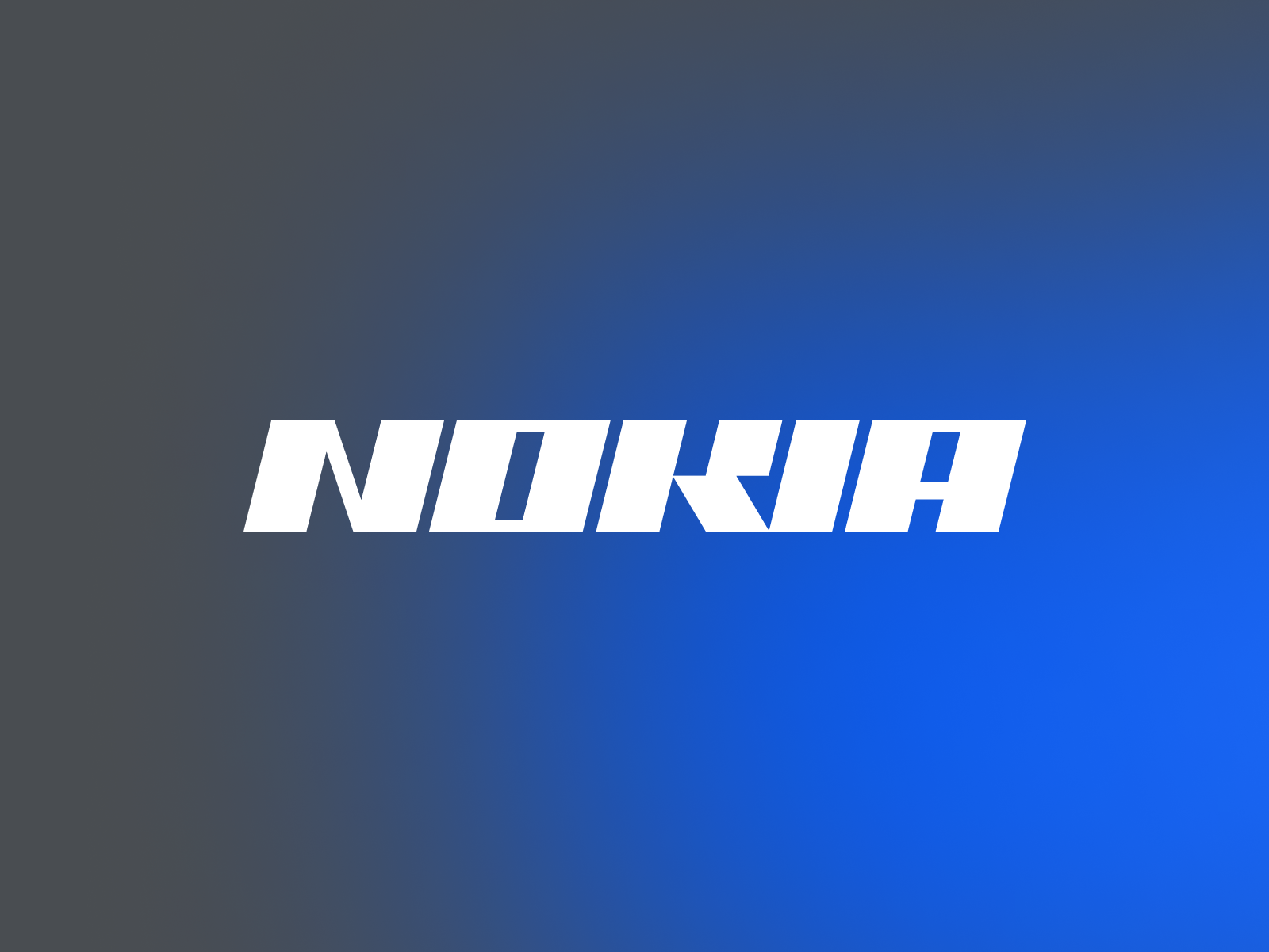 Nokia branding brutal flat gradient identity italic logo logotype modern nokia redesign simple vector