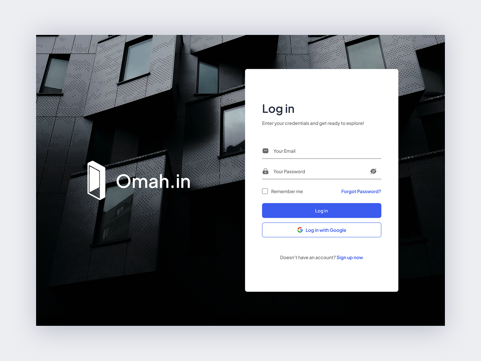 Omah.in Real Estate  Login Page by M. Fata Habibullah on Dribbble