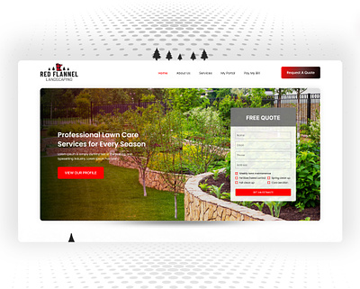 Landscaping branding design landingpage photoshop web design