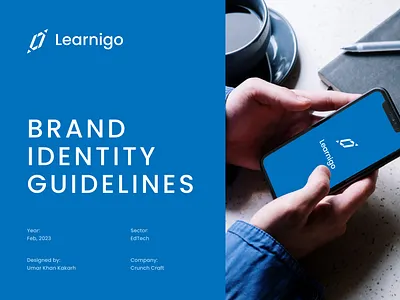 Learnigo - Brand Identity Guidelines brand book brand identity branding edtech education graphic design learning management system lms logo logo design ui