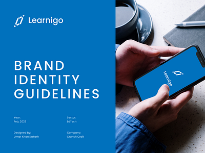Learnigo - Brand Identity Guidelines brand book brand identity branding edtech education graphic design learning management system lms logo logo design ui