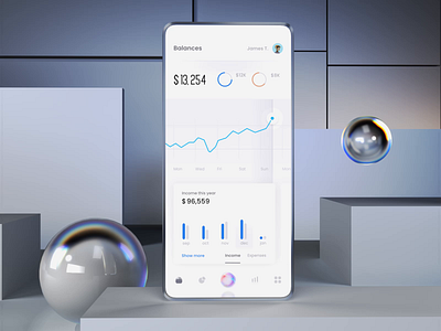 Banking wallet app home screen animations android animation app application balance banking blockchain crypto defi design fintech interface ios mobile stocks ui ux wallet web 3 web3