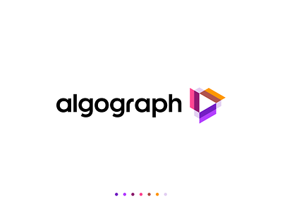 Algograph Logo Design - Artificial Intelligence / Infographics ai analytics artificial intelligence data design designer ecommerce icon logo logodesign logotype media play software statistics symbol tech technology