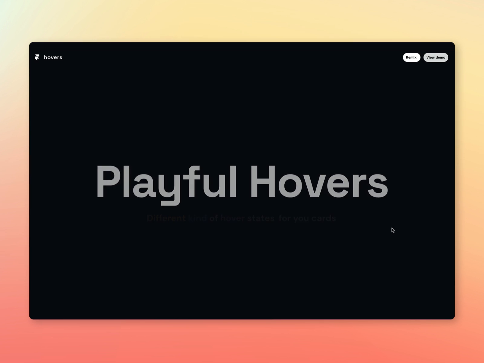 Super simple way to add very creative hover states by Roaa for Framer on Dribbble
