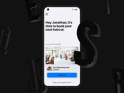 SQUIRE - Android Booking App 3d android animation app application barber barber shop book booking design experience flow motion order shop smooth ui ux video