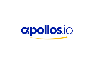 Logo for Apollos.io alpha apollos apollos.io blue branding design logo omega yellow