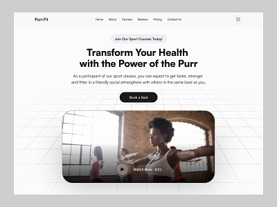 Purr.Fit - Website bold clean courses service sport ui uitrends ux web design website