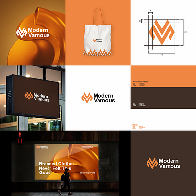 Modern Vamous Logo branding design graphic design illustration illustrator lettering logo monogram ui vector vmlogo