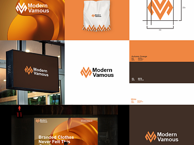 Modern Vamous Logo branding design graphic design illustration illustrator lettering logo monogram ui vector vmlogo