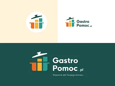 Gastro Pomoc (Gastronomy Help) branding chart economy gastronomy help identity logo logotype pot sign visualidentity
