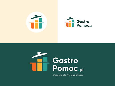 Gastro Pomoc (Gastronomy Help) branding chart economy gastronomy help identity logo logotype pot sign visualidentity