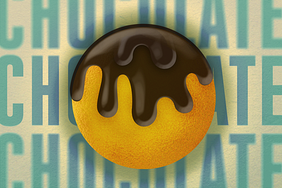 Having a Go 3d chocolate design illustration pastry photoshop realistc textures