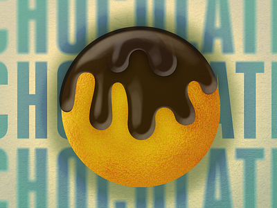 Having a Go 3d chocolate design illustration pastry photoshop realistc textures