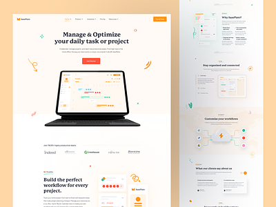 Task or Project Management SAAS Landing Page b2b crm devignedge homepage landing page landingpage mhmanik02 project management project management tool saas saas landing page software software landing page task management task manager website