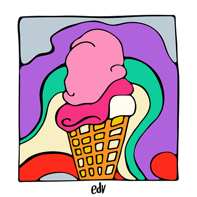 From the Summer series... artwork colors graphic design ice cream illustration liner summer vector