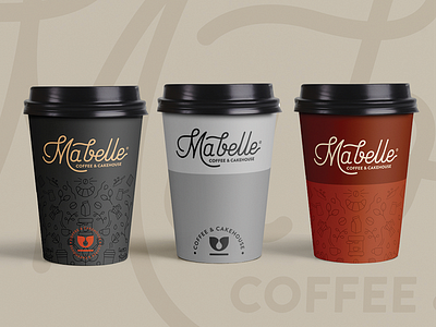 Ma belle - Packaging black branding cofe coffee creative cup design drink graphic design grey icon logo logotype mabelle minimal mug paper papercup sweet symbol