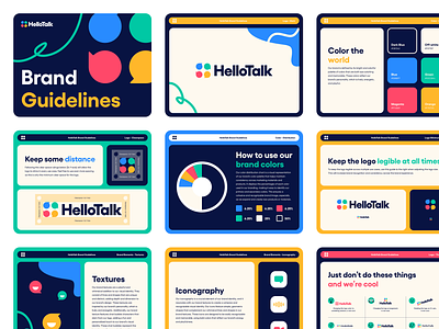 HelloTalk Brand Guide b2b brand brand designer brand guide brand identity branding deck design design agency design studio guide icon illustration logo saas typography ui