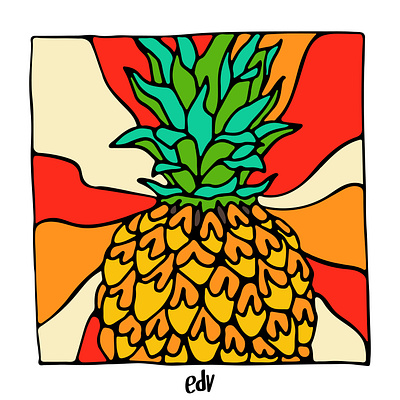 From the Summer series... artwork colors graphic design illustration liner pineapple summer vector