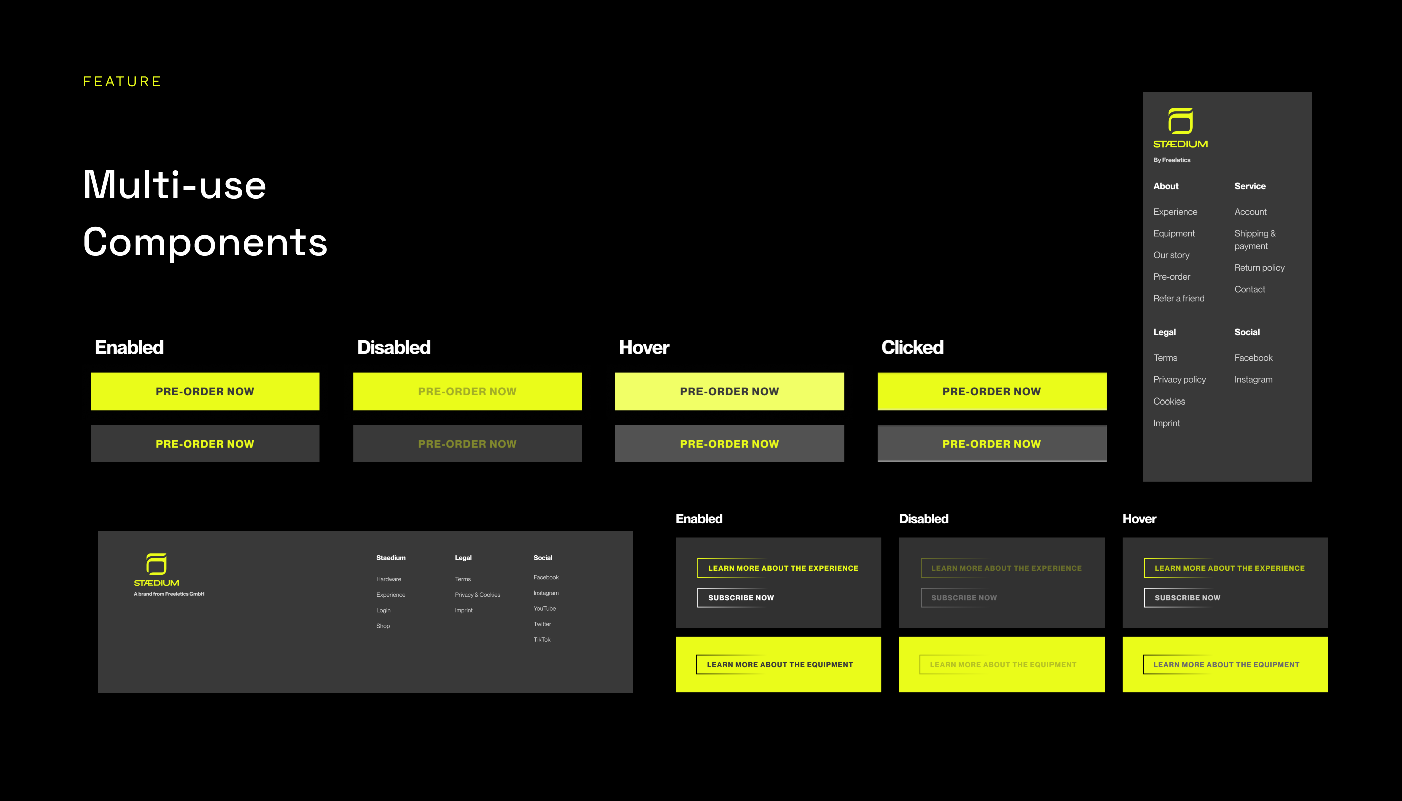 Staedium store : components, design system, ecommerce, shopify animation components design system ecommerce figma graphic design shopify ui