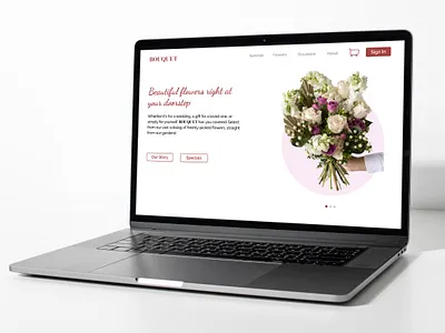 Landing page for a flower shop 003 dailyui dailyuichallenge flower flowershop onlineshop ui uidesign webdesign