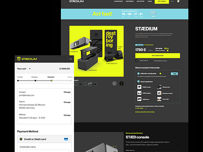 Staedium store: shopify plus, ecommerce design, uiux design system ecommerce ecommerce devlopment figma shopify ui ux