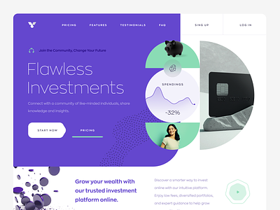 Social Investment Website minimalism ui ux webdesign website