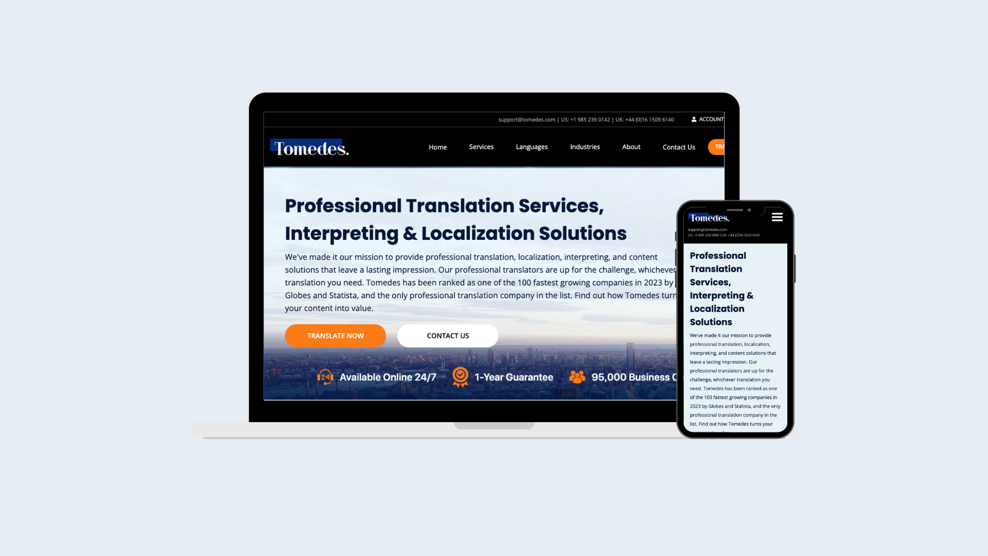 Tomedes ui ux website