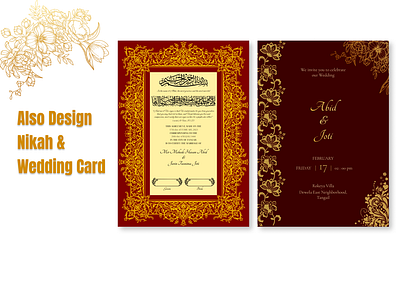 Luxury Golden Wedding Invitation Paper Graphic by Muhammad