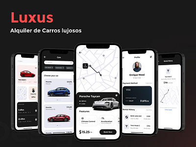 LUXUS app graphic design ui ux