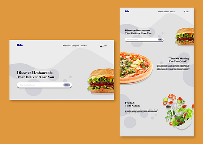 Food Related Web Landing Page Design with Figma design food food web design landing page ui ui ux design