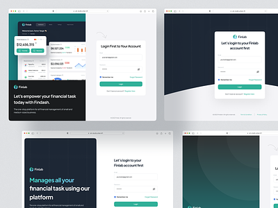 Sign in & Register Dashboard - Finlab confirm email dashboard finance dashboard forgot password login motion graphics onboarding password register saas sign in sign up signin signup success modal ui ui kit web app web design website