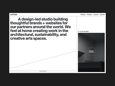 ShiftWalk© Studio — Launch branding design grid hero layout minimal typography ui ux website
