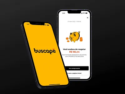 Rescue Cashback animation app app design buscapé cashback design graphic design motion graphics pig rescue resgate ui wallet