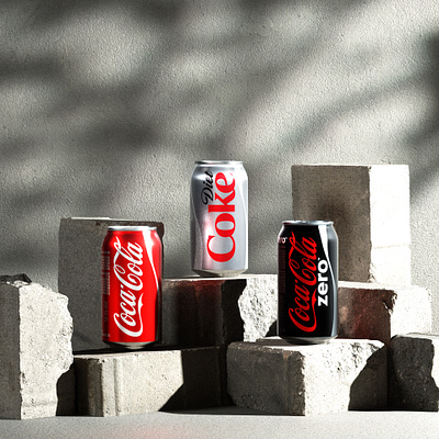 Coke Can Product Render 3d cinema4d coca cola gobos octane texture