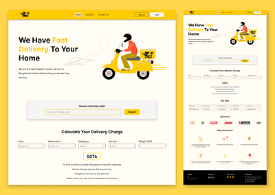 This is Web Page Design That I Did For Zete Express courier design figma landing page ui ui ux design ux website desiogn