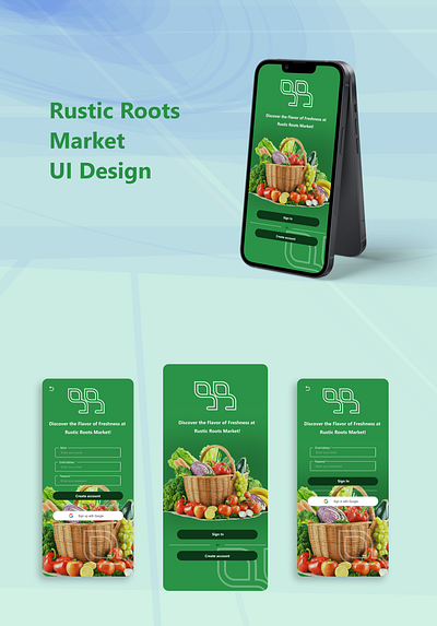 Rustic Roots Market UI Design user testing
