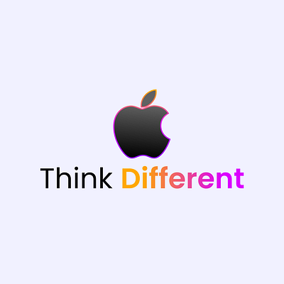Think different : Apple apple branding creative graphic design illustration logo vector
