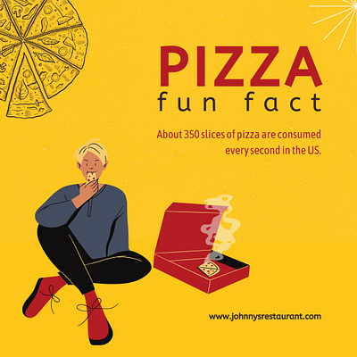 Pizza Fun Fact Instagram Post animation branding design graphic design illustration logo motion graphics ui ux vector