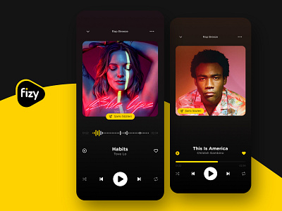 Fizy, Player Screen Redesign app ui fizy mobile app music music app music application progress redesign spotify