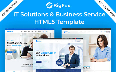 IT Solutions Business Services HTML 5 Template app branding design graphic design illustration logo typography ui ux vector