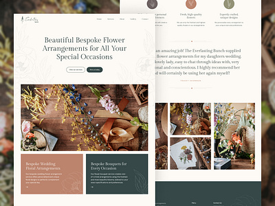 Dried Flower Arrangement Website design web web design website wip