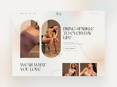 Women's underwear shop ecommerce lingerie shop typography ui ui ux design underwear web woman