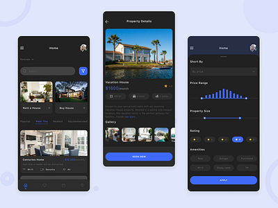 Mobile App Design for Real Estate app design app development application design application ui mobile app mobile application property app property app ui ui ui design uiux