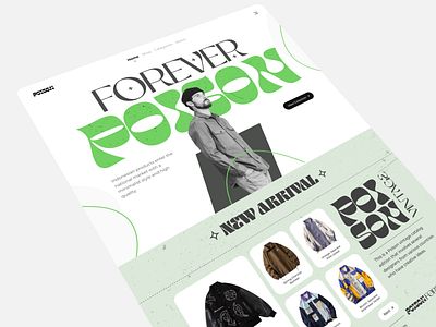 Forever Poison - Fashion Landing Page app design fashion flat ios landingpage mobile ui ux web