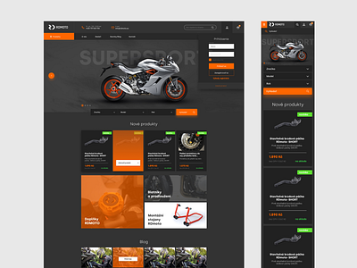 RDMOTO - Online store for motorcycle accessories accessories brand czech design designer e commerce ecommerce figma graphic graphic design home homepage manufacturer moto motorcycles online shop online store shop slovak store